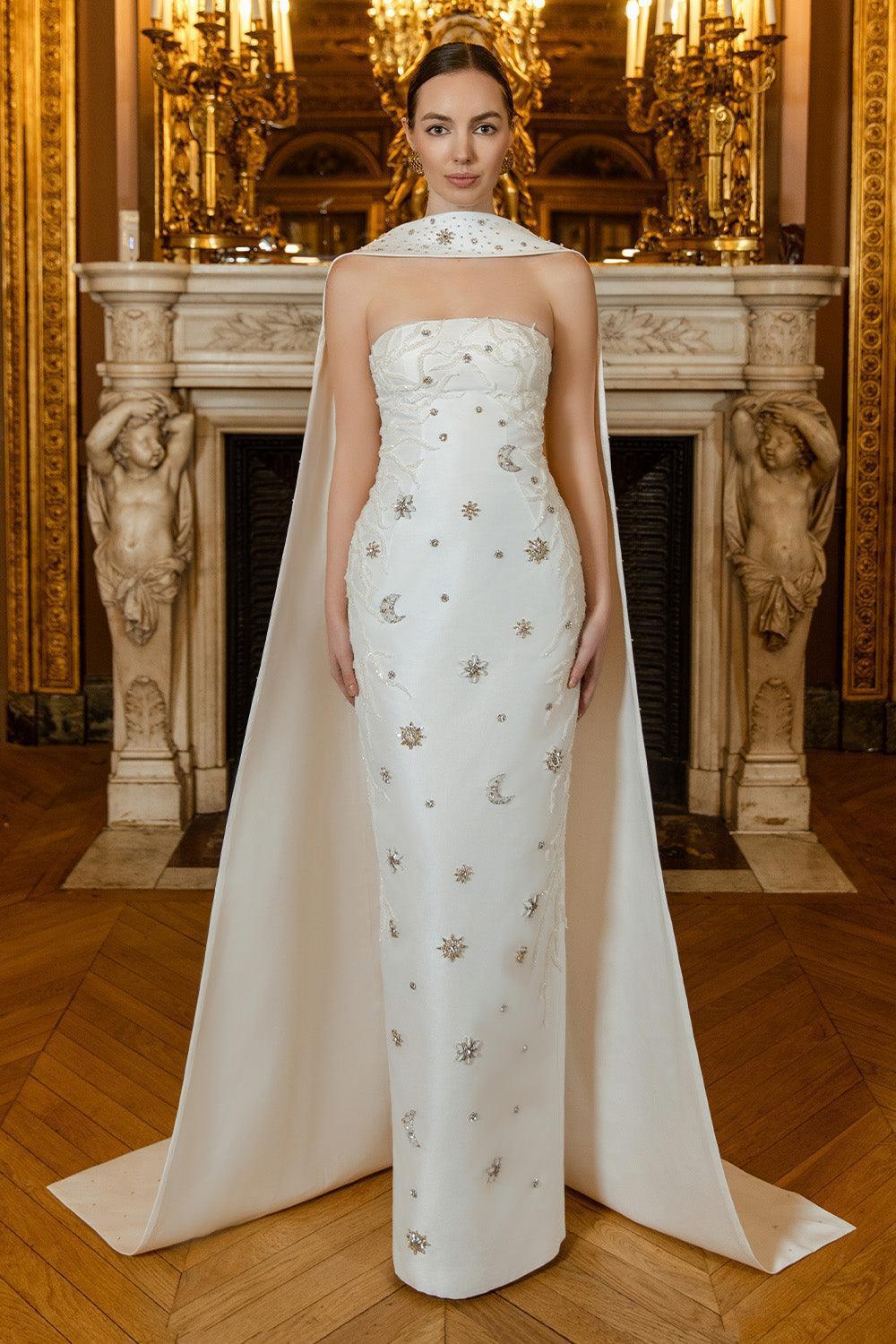 Memorial Sheath Back Slit Taffeta Floor Length Set - MEAN BLVD