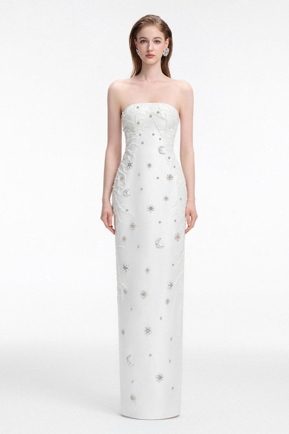 Memorial Sheath Back Slit Taffeta Floor Length Set - MEAN BLVD