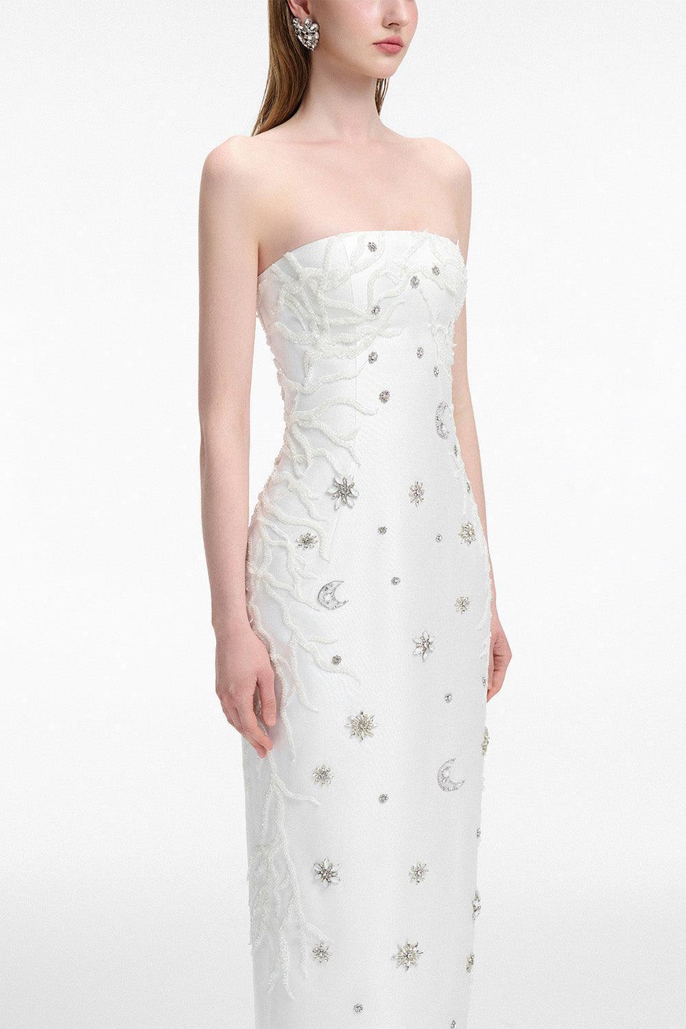 Memorial Sheath Back Slit Taffeta Floor Length Set - MEAN BLVD