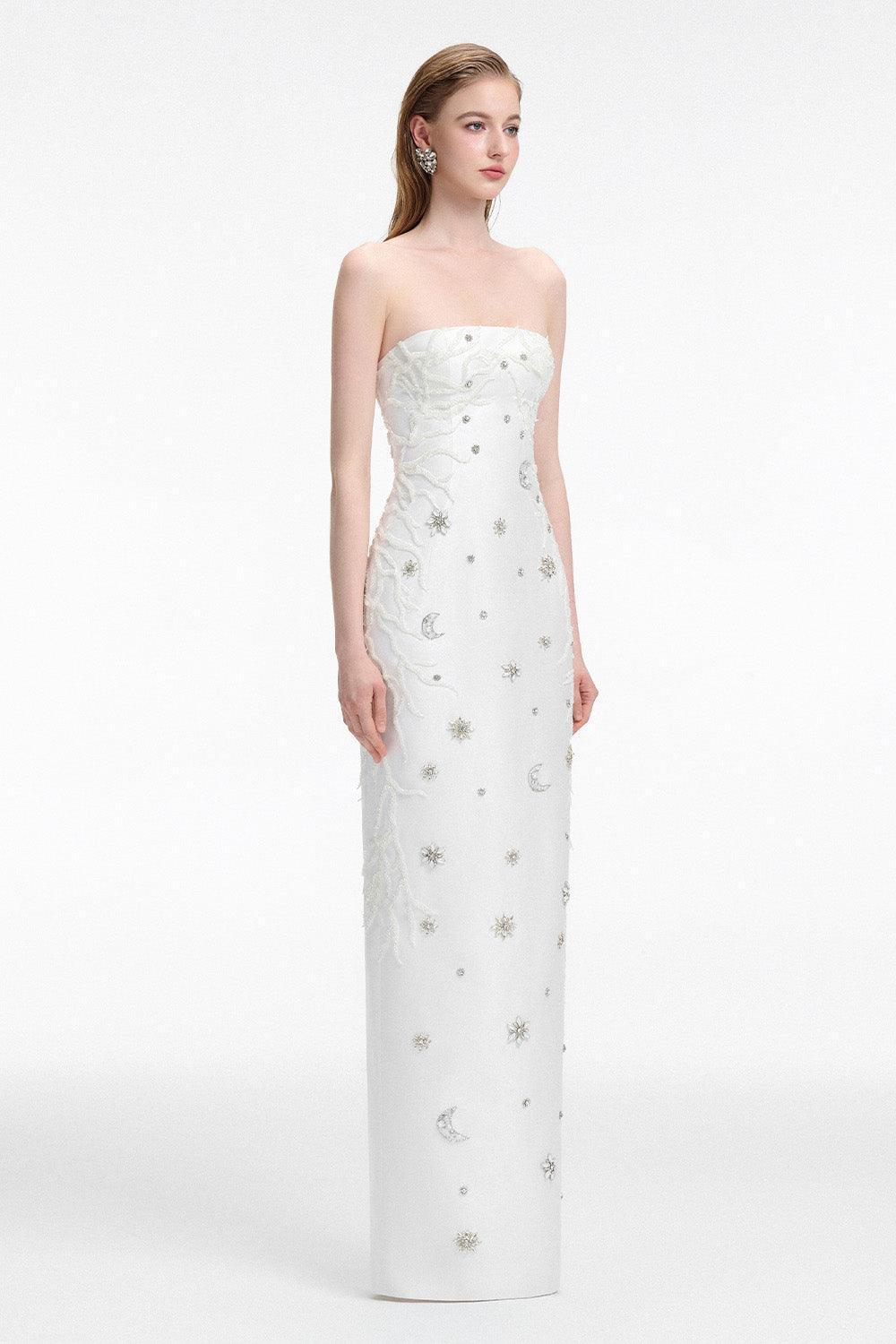 Memorial Sheath Back Slit Taffeta Floor Length Set - MEAN BLVD