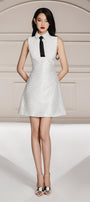 Mercy Fit and Flare Shirt Collar Taffeta Mini Dress - MEAN BLVD