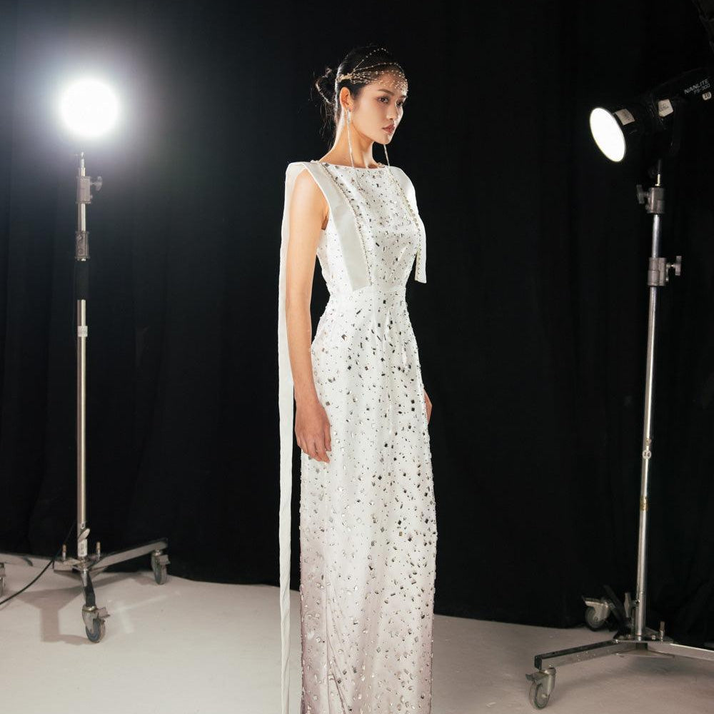 Meyers Sheath Extended Flap Twill Floor Length Dress - MEAN BLVD