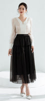 Mia Flared Gypsy Chiffon Midi Skirt - MEAN BLVD