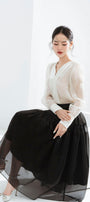 Mia Flared Gypsy Chiffon Midi Skirt - MEAN BLVD
