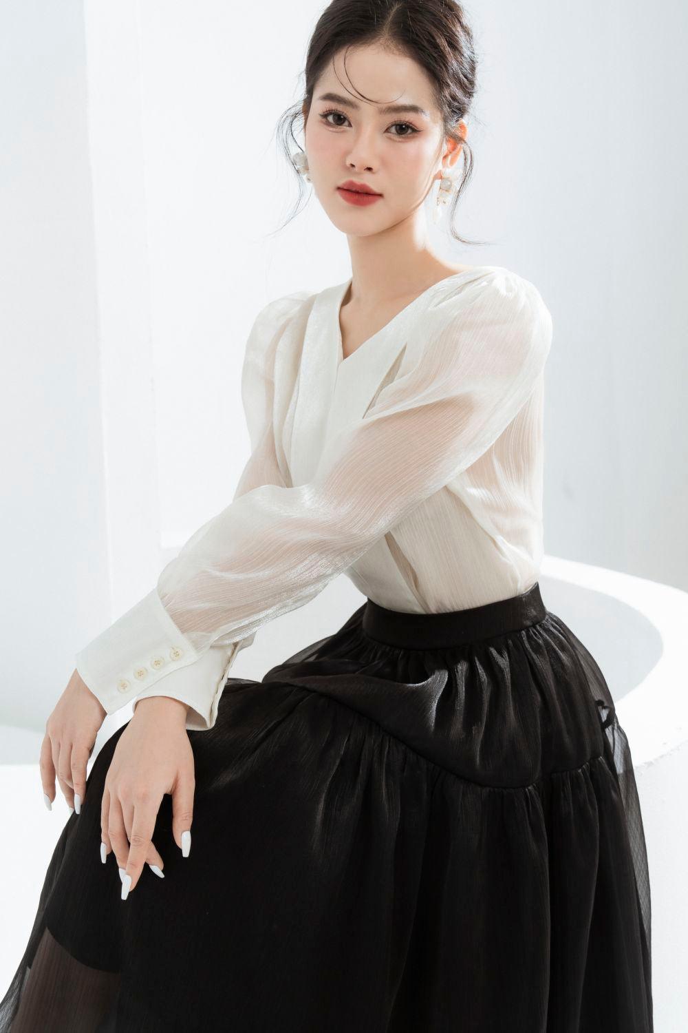 Mia Straight Long Sleeved Chiffon Shirt - MEAN BLVD