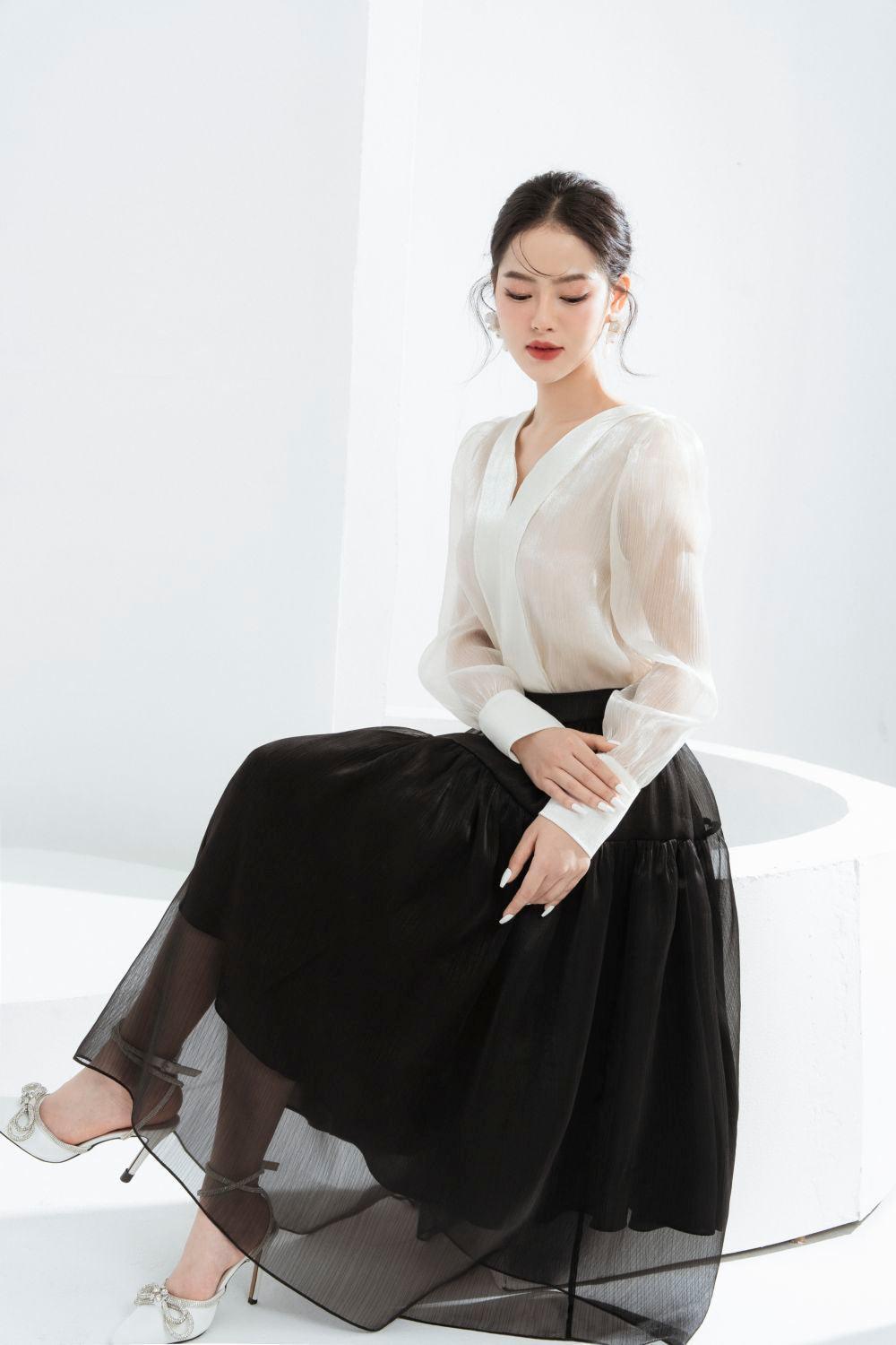 Mia Straight Long Sleeved Chiffon Shirt - MEAN BLVD