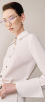 Miffo Straight Cuff Sleeved Silk Satin Shirt - MEAN BLVD