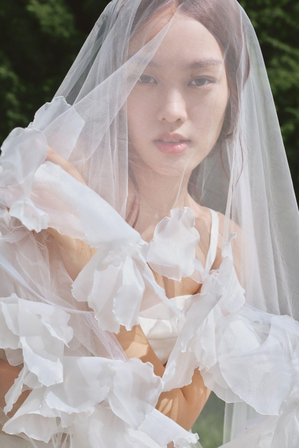 Mikado Ball Gown Semi-Heart Neck Silk Floor Length Dress - MEAN BLVD