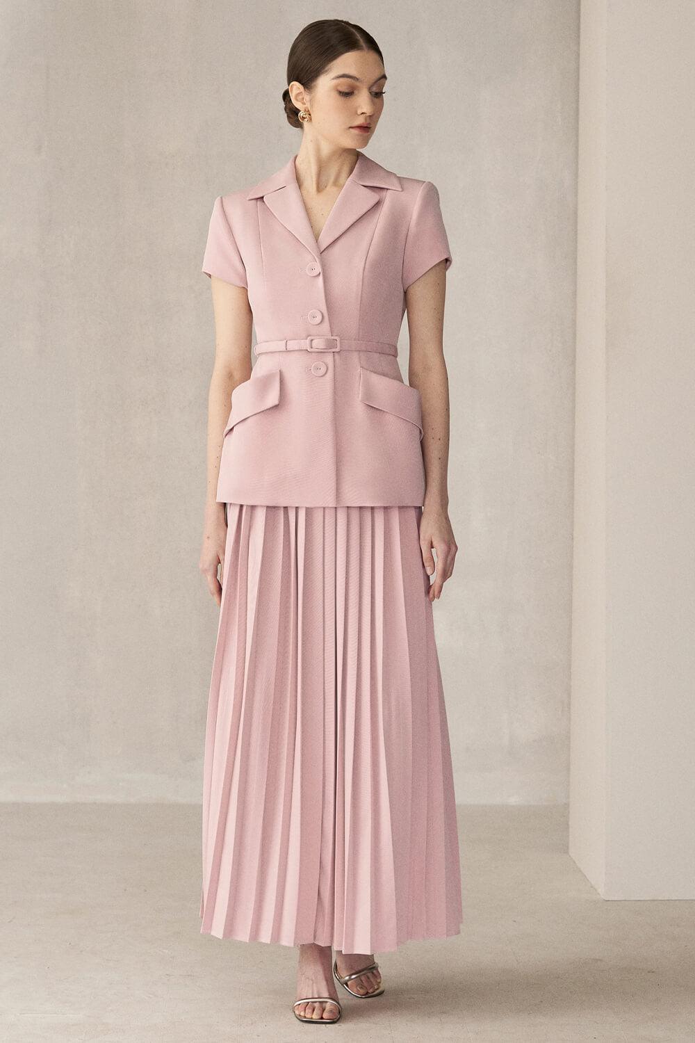 Mila Straight Pleated Modal Maxi Skirt - MEAN BLVD