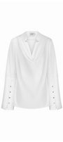 Mila Straight Poet Sleeved Silk Top - MEAN BLVD