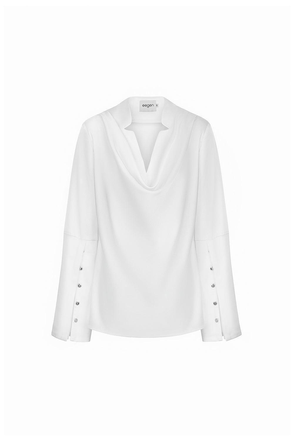 Mila Straight Poet Sleeved Silk Top - MEAN BLVD