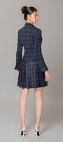 Milana A-line Double Breasted Tweed Above The Knee Dress - MEAN BLVD