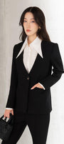 Millie Straight Long Sleeved Twill Blazer - MEAN BLVD