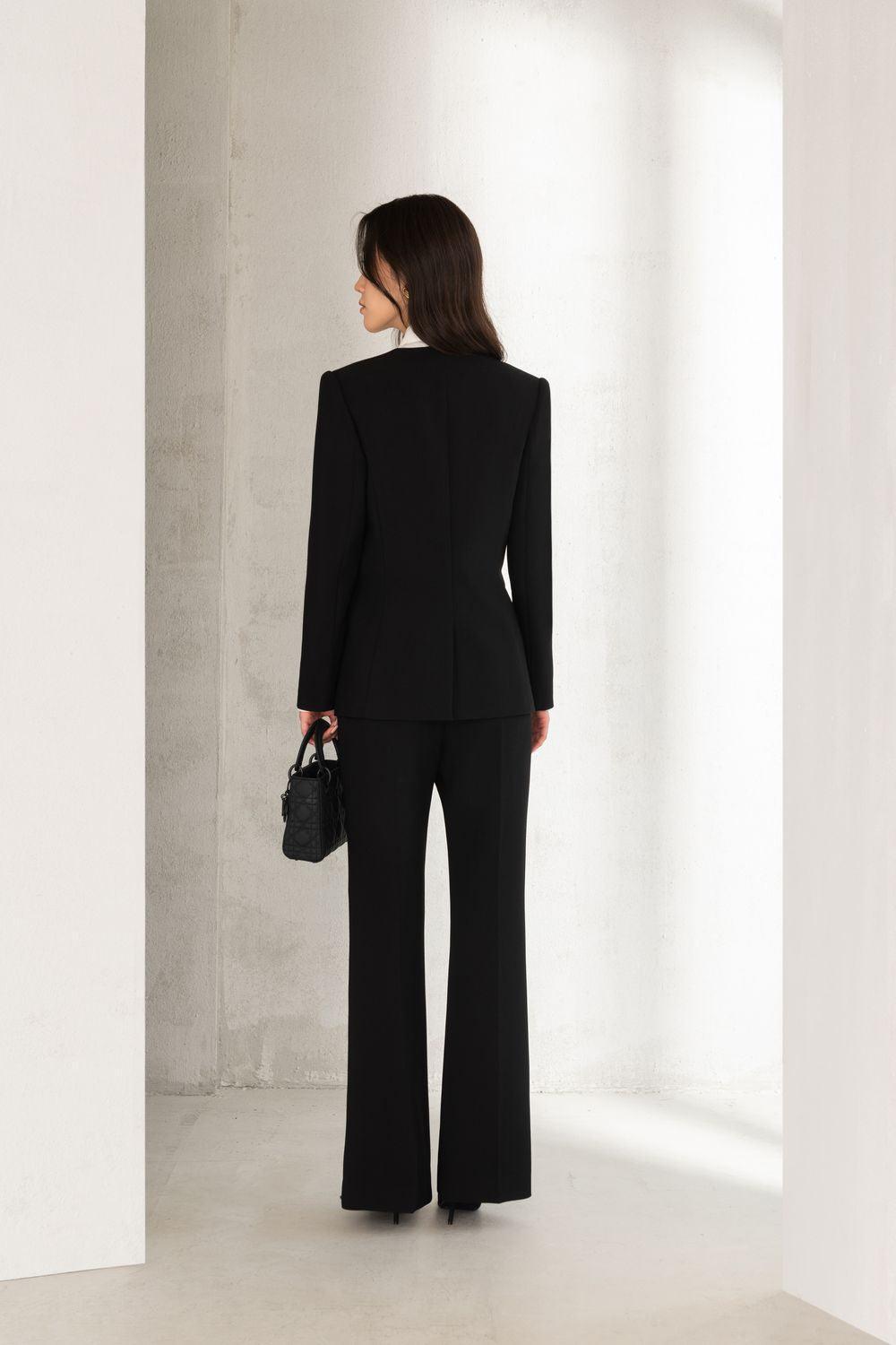 Millie Straight Long Sleeved Twill Blazer - MEAN BLVD
