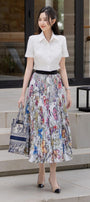 Milly Cropped Flower Applique Linen Shirt - MEAN BLVD