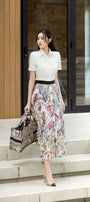 Milly Cropped Flower Applique Linen Shirt - MEAN BLVD