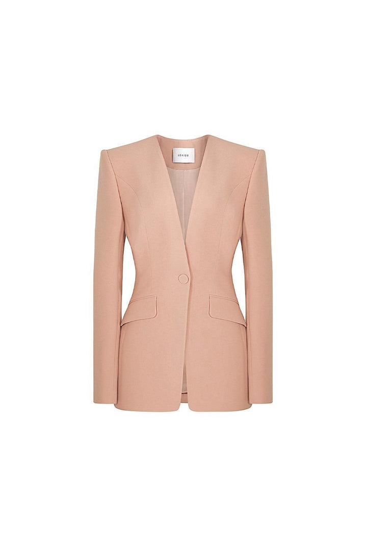 Milsom Structured Lapelless Silk Blazer - MEAN BLVD