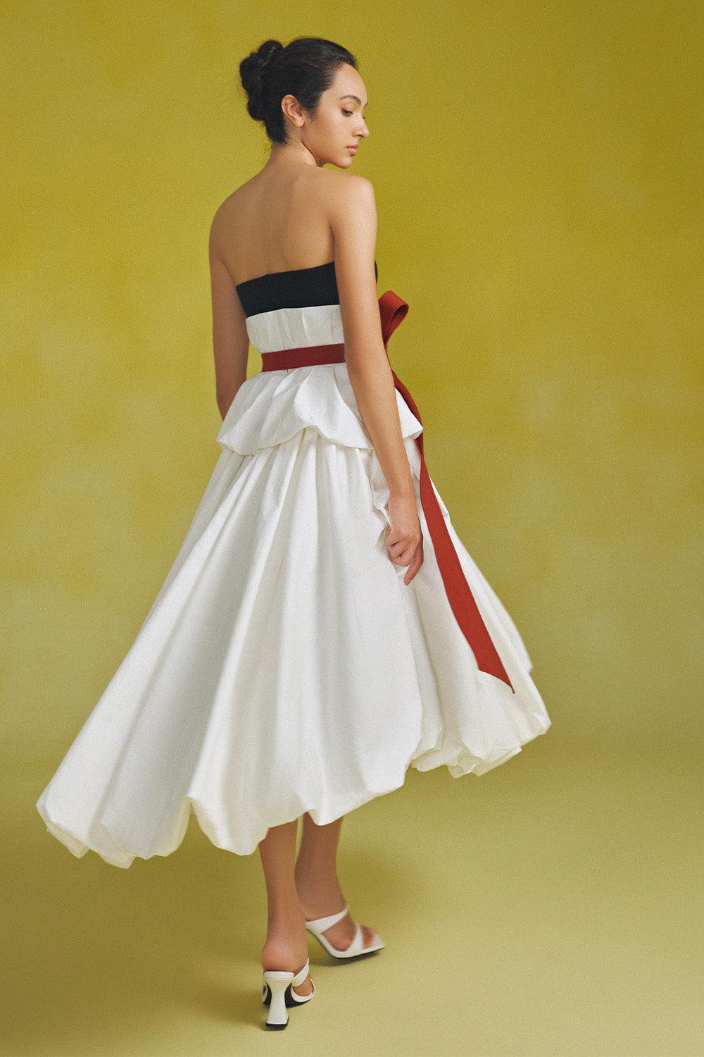 Minh Peplum Straight Across Neck Velvet Linen Top - MEAN BLVD