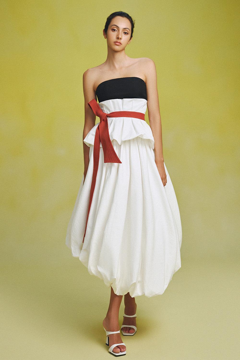 Minh Peplum Straight Across Neck Velvet Linen Top - MEAN BLVD