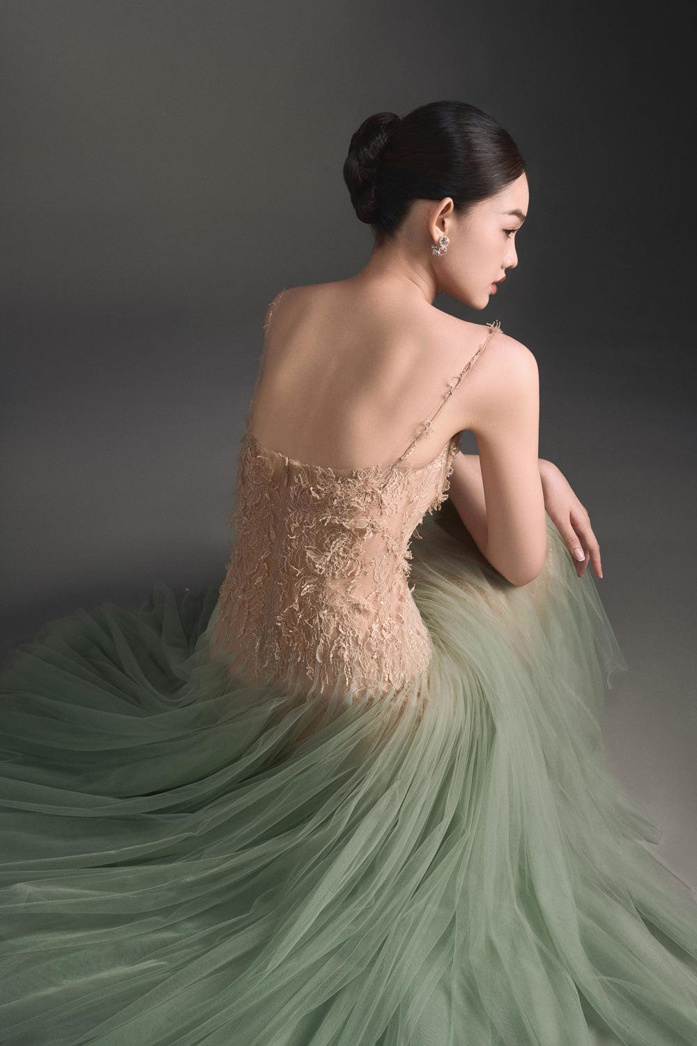 Mint Ombre Lace Midi Dress - MEAN BLVD