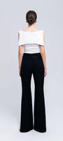Mira Bodycon Sailor Collar Neck Cotton Top - MEAN BLVD
