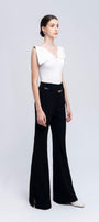 Mira Bodycon Sailor Collar Neck Cotton Top - MEAN BLVD
