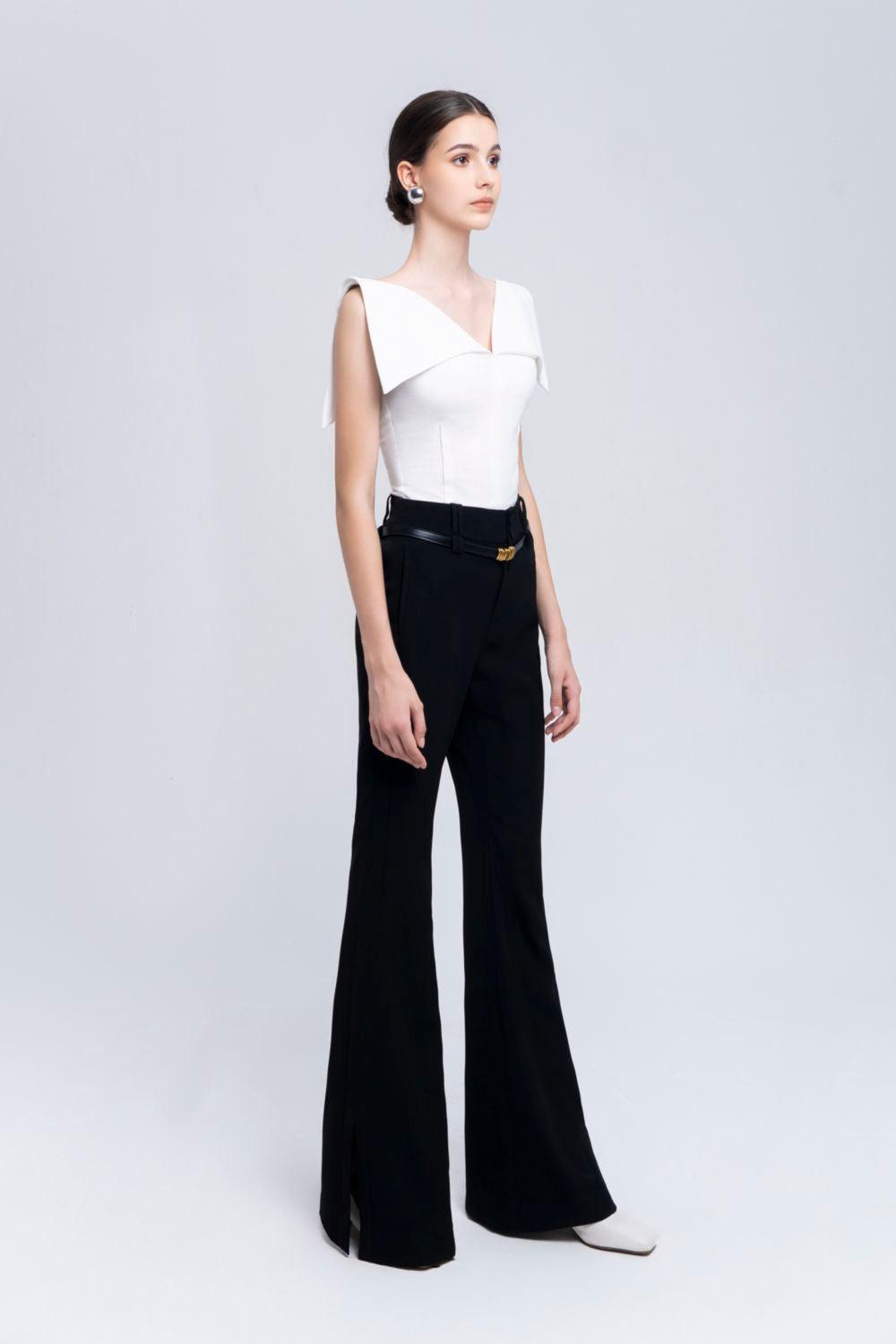 Mira Bodycon Sailor Collar Neck Cotton Top - MEAN BLVD