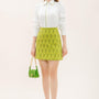 Mirabelle A-line High Waist Brocade Mini Skirt - MEAN BLVD