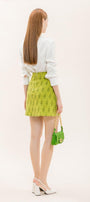 Mirabelle A-line High Waist Brocade Mini Skirt - MEAN BLVD