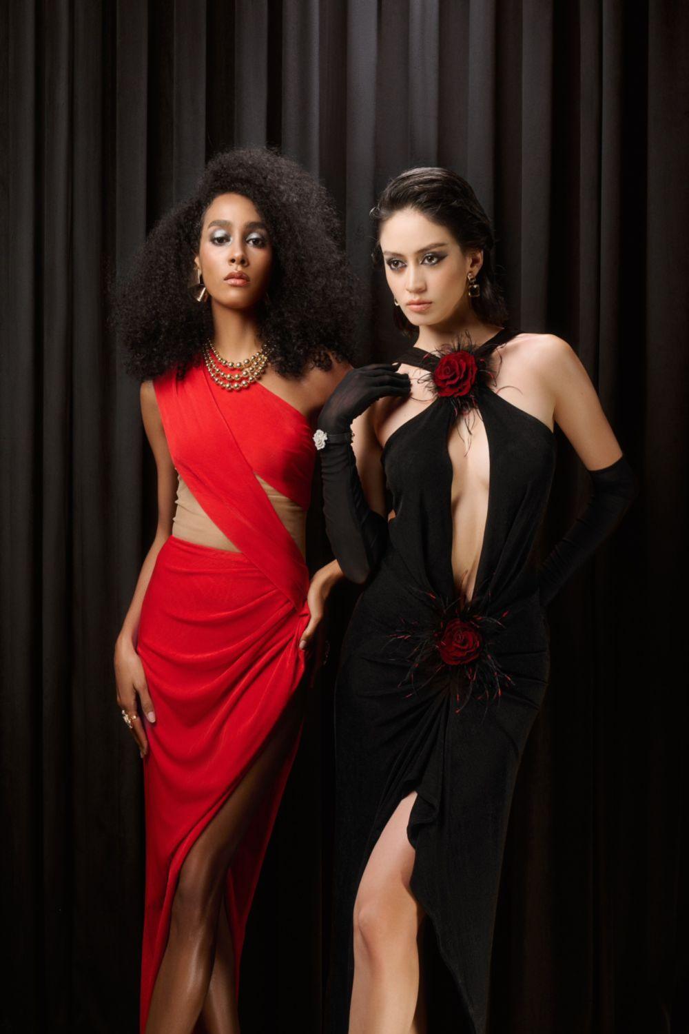 Miracle Asymmetric Cut-Out Mesh Spandex High-low Dress - MEAN BLVD