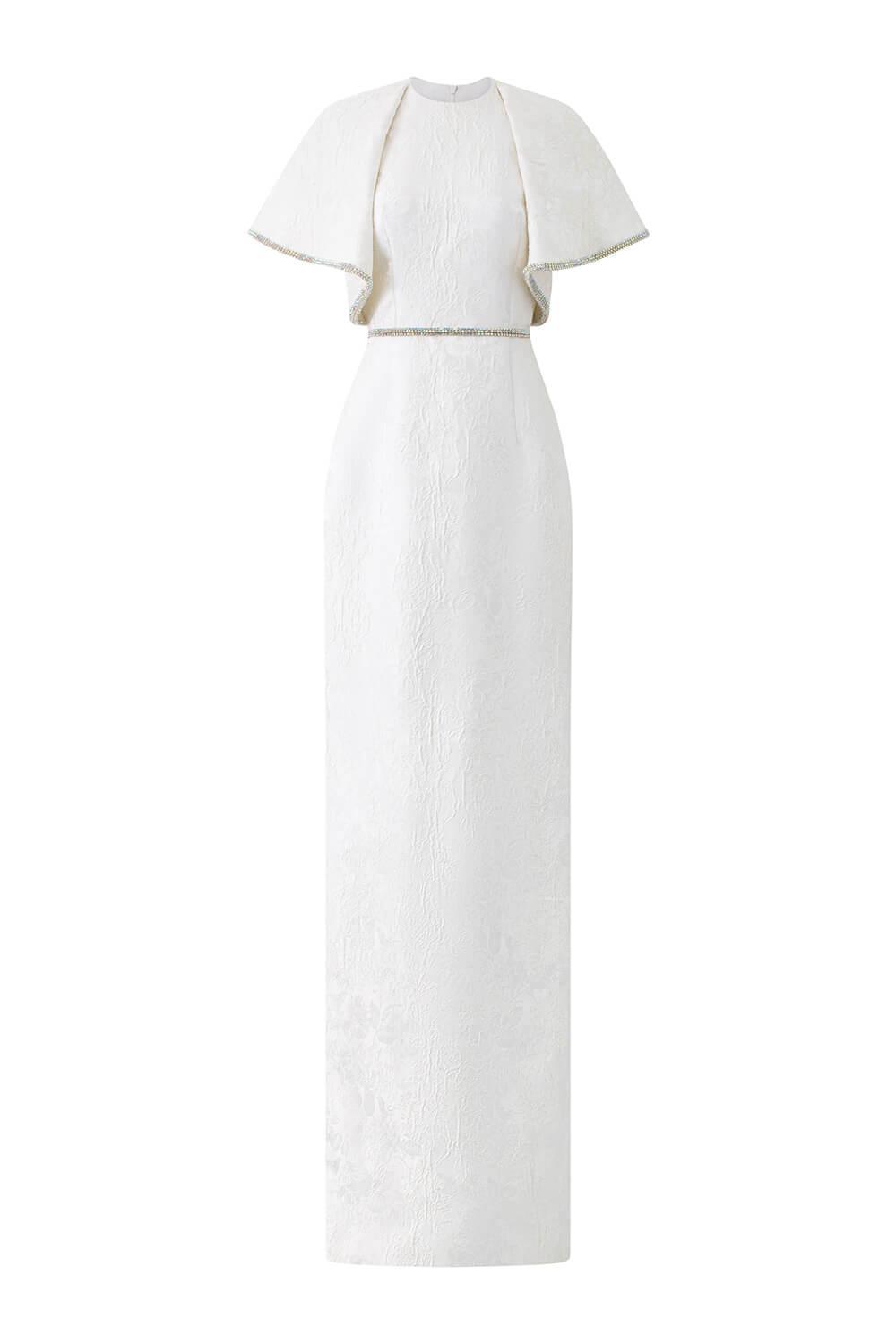 Mirage Sheath Stone Jacquard Floor Length Dress - MEAN BLVD