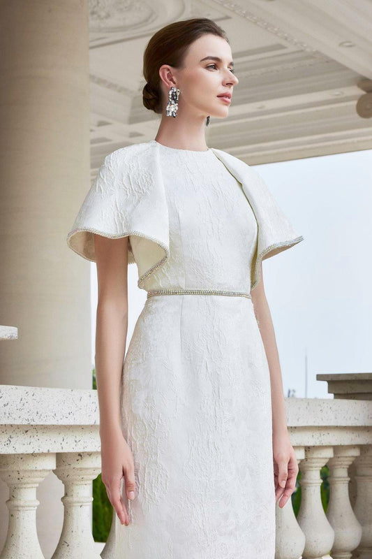 Mirage Sheath Stone Jacquard Floor Length Dress - MEAN BLVD