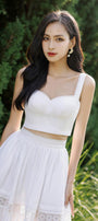 Miranda Bodycon Sleeveless Cotton Crop Top - MEAN BLVD