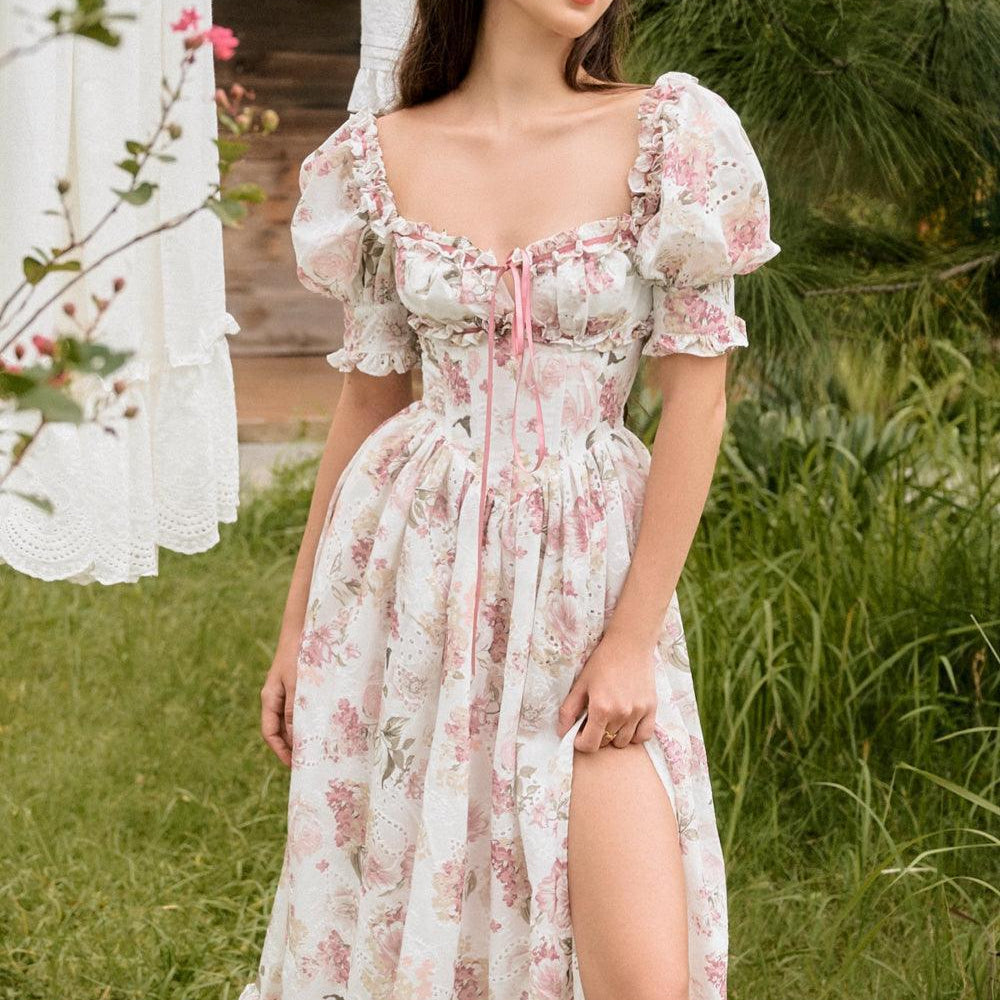 maxi dress with bows Big Bow Energy Maxi Dress - Black/White