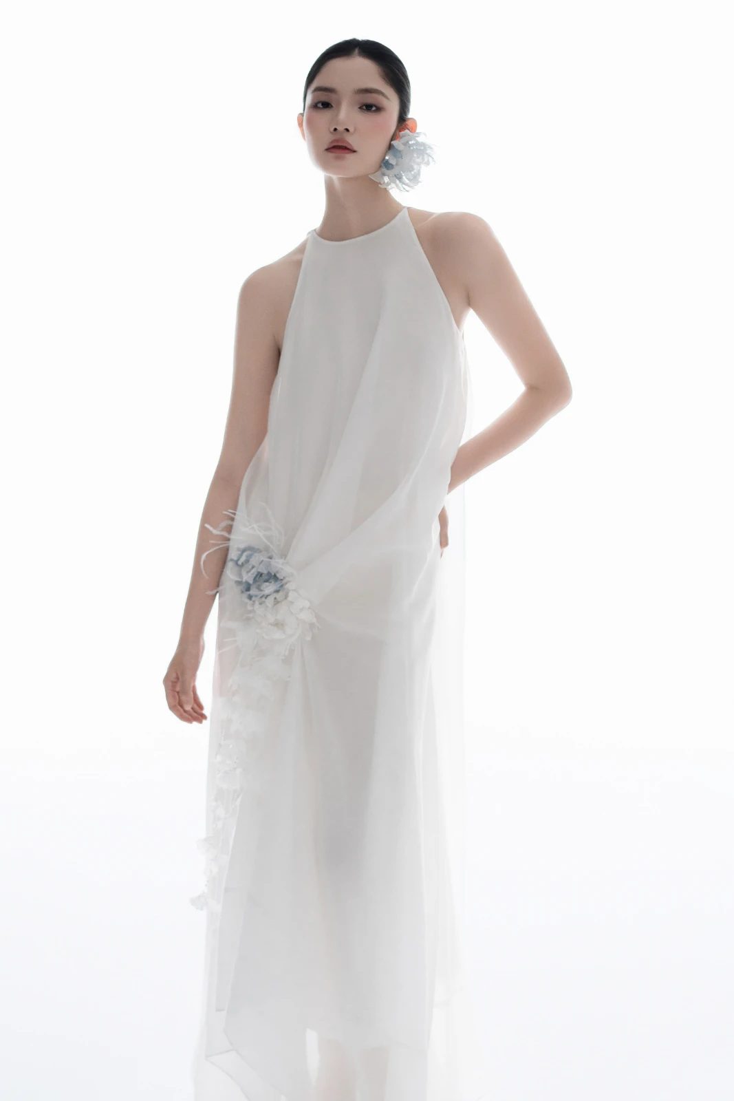 Mist Halter Maxi Dress - MEAN BLVD