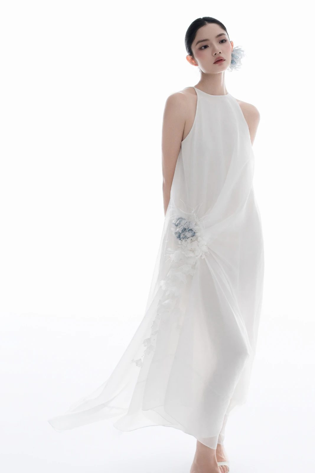 Mist Halter Maxi Dress - MEAN BLVD