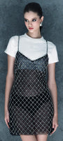 Misty Straight Cami Mesh Mini Dress - MEAN BLVD