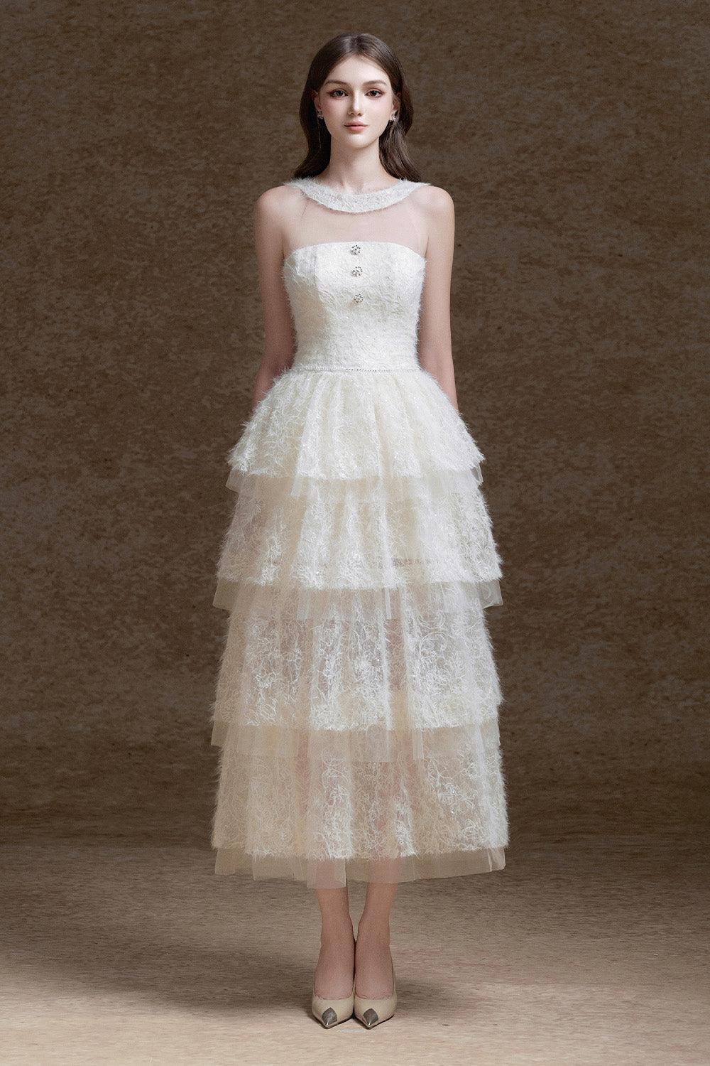 Miyu Layered Sleeveless Lace Midi Dress - MEAN BLVD