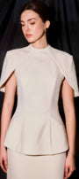 Molisa Fit and Flare Cape Shoulder Twill Top - MEAN BLVD