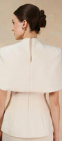 Molisa Fit and Flare Cape Shoulder Twill Top - MEAN BLVD