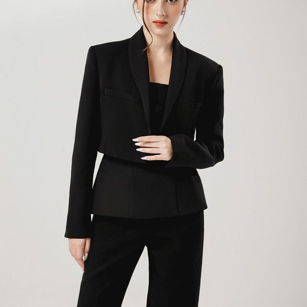 Moon Cropped Long Sleeved Punto Jacket - MEAN BLVD