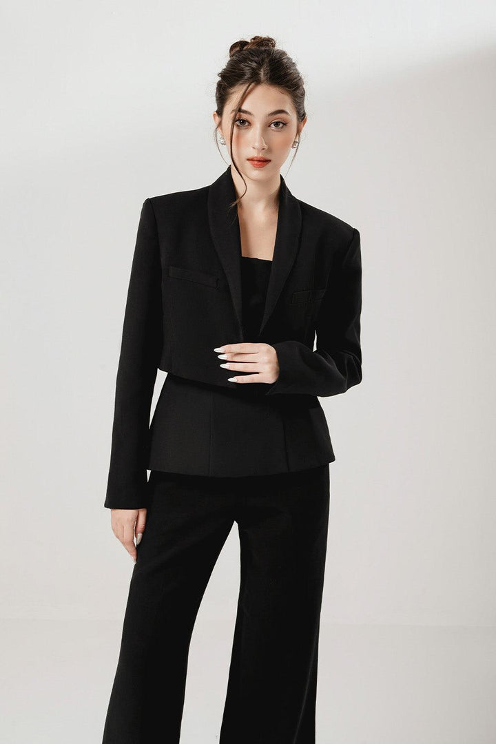 Moon Cropped Long Sleeved Punto Jacket - MEAN BLVD