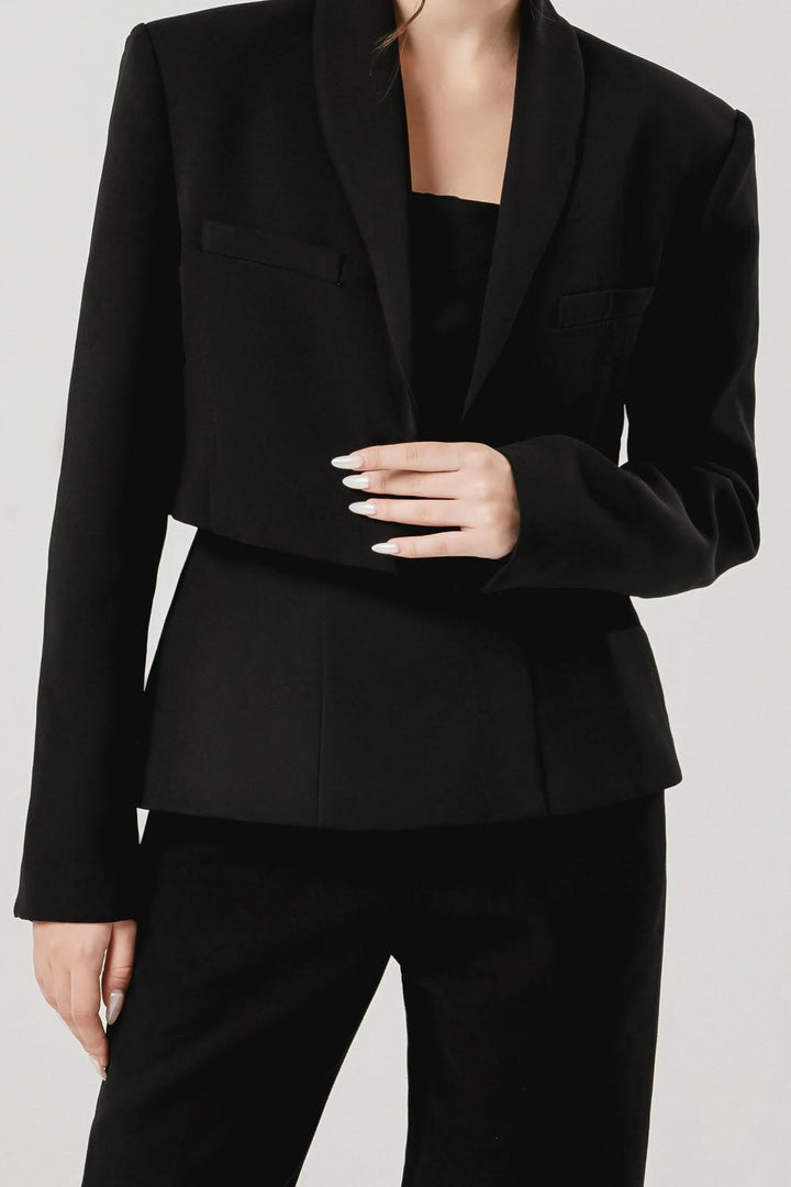 Moon Cropped Long Sleeved Punto Jacket - MEAN BLVD