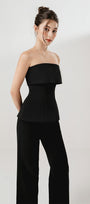 Moon Strapless Back Zipper Cotton Spandex Top - MEAN BLVD