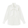 Moonlight Straight Tie Neck Organic Cotton Shirt - MEAN BLVD
