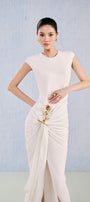 Moonstone Sarong Round Neck Viscose Above The Knee Dress - MEAN BLVD