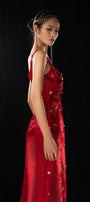 Morales A-line Square Neck Taffeta Silk Floor Length Dress - MEAN BLVD