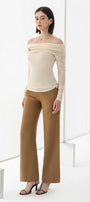 Morela Straight Front Zipper Taffeta Ankle Length Pants - MEAN BLVD