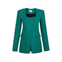 Morgana Structured Scoop Neck Cotton Blend Blazer - MEAN BLVD