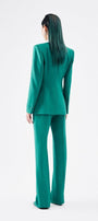 Morgana Structured Scoop Neck Cotton Blend Blazer - MEAN BLVD